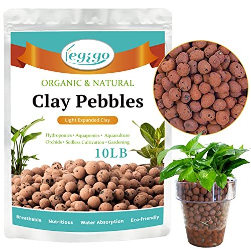 Legigo 10 LB Organic Leca Clay Pebbles for Indoor Plants
