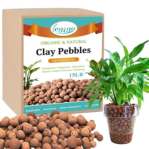 Legigo 15 LB Organic Leca Clay Pebbles for Indoor Plants