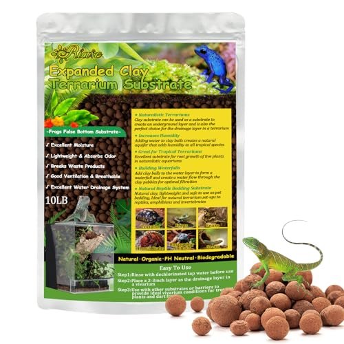 Riare 10LBS Expanded Clay Balls Terrarium Substrate for...