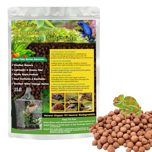 Riare 2LBS Expanded Clay Balls Terrarium Substrate for...