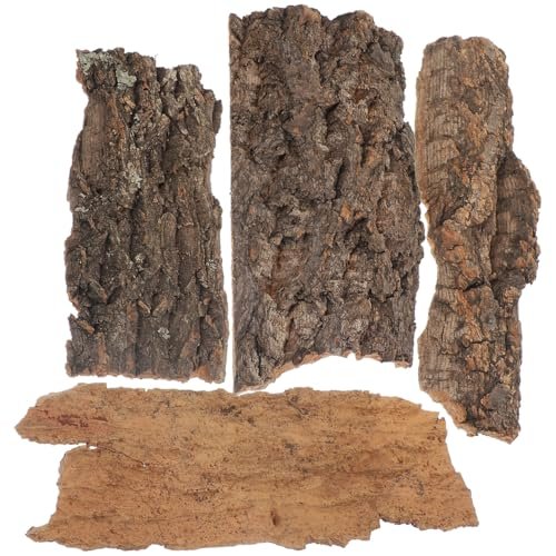 IMIKEYA 4Pcs Reptile Tree Bark Reptile Hides: Natural Cork...