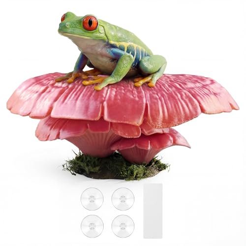 Mushroom Reptile Ledge| Tree Frog Terrarium Tank Pink...