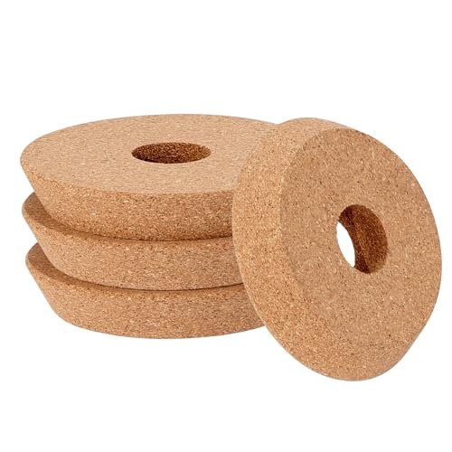 DLUGOPIS 4 Pieces Cork lids for Glass Hydroponic Planters
