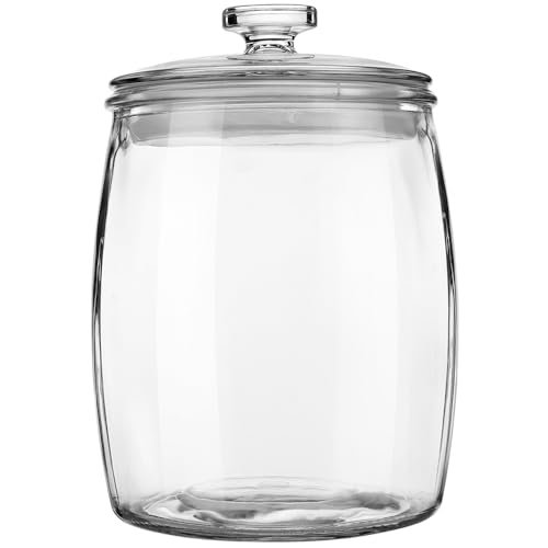 Folinstall Wide Mouth Apothecary Jar with Lid, 72 oz Glass