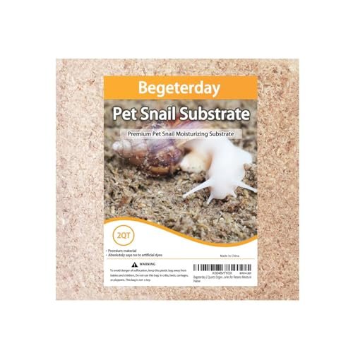 Begeterday 2 Quarts Organic Fiber Substrate for Pet Snails