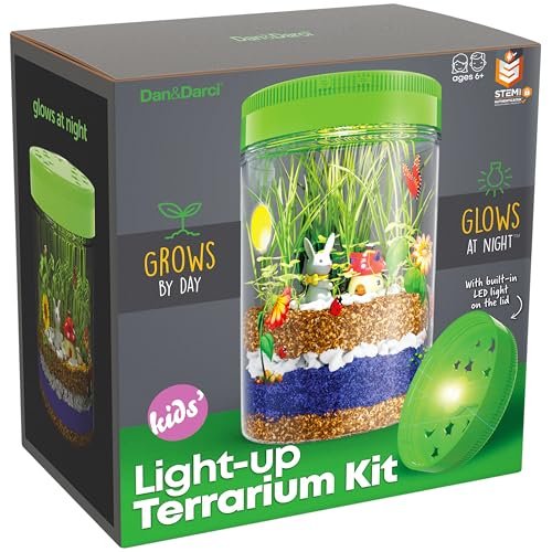 Dan&Darci Light-Up Terrarium Kit for Kids - STEM Science Kit