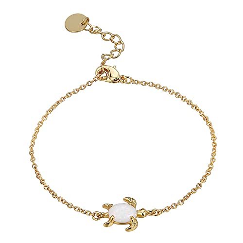 Lit Wall Sea Turtle Bracelet for Women 18K Gold Plated