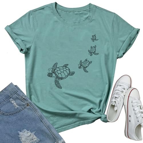 LOOKFACE Women Turtle Graphic Printed Tshirts Cute Funny...