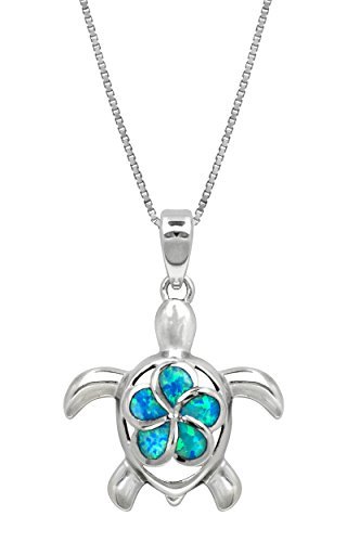 Honolulu Jewelry Company Sterling Silver Turtle Ocean Opal...