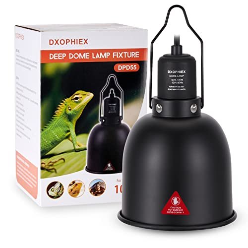 DXOPHIEX 5.5inch Deep Dome Reptile Heat Lamp 100W Light...