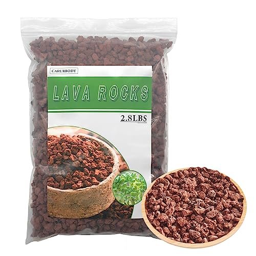 CARURBODY Red Lava Rocks for Plants -100% Pure Volcanic Rock