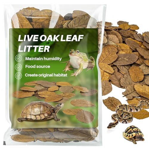 MAQIHAN 4.9 OZ Dry Oak Leaf Litter for Reptiles Isopods
