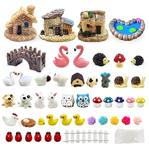 Dracarys Selected 50 Pieces Fairy Garden Accessories,...