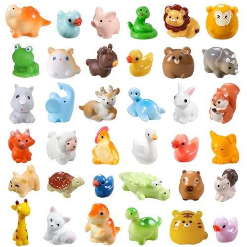 DIYDEC 40pcs Mini Resin Animal 40 Styles Miniature Figures