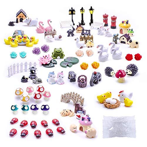 Dracarys Selected 100 Pcs Fairy Garden Accessories, Mini...