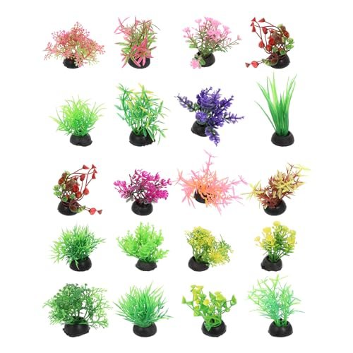 PATKAW Terrarium Plants 20pcs Miniature Aquarium Plants...