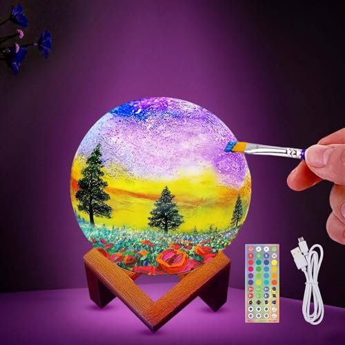 HOLA Paint Your Own Moon Lamp Kit, USB Rechargeable Gift