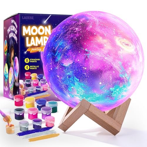 Paint Your Own Moon Lamp Kit, Cool DIY Night Light