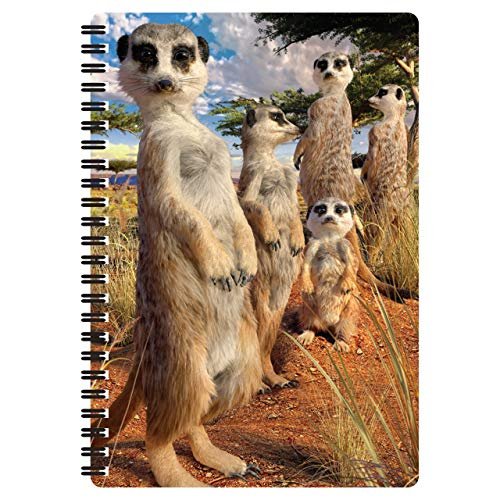 3D LiveLife Notebooks - Meerkat Gaze from Deluxebase Ruled...