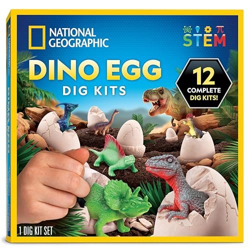 National Geographic Dinosaur Dig Kit - 12 Dino Shaped Bricks