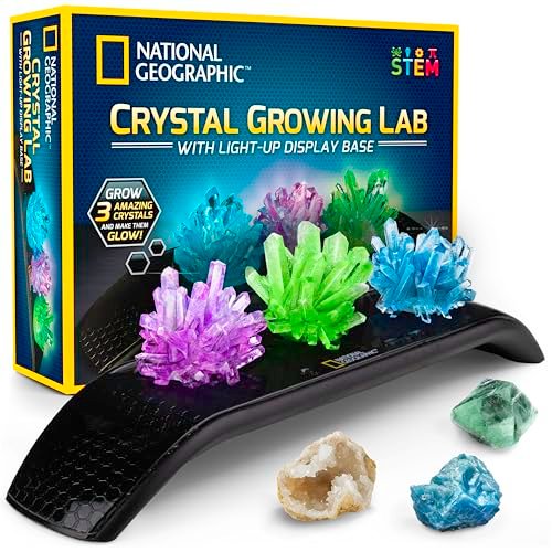 National Geographic Crystal Growing Kit - 3 Vibrant Colored...