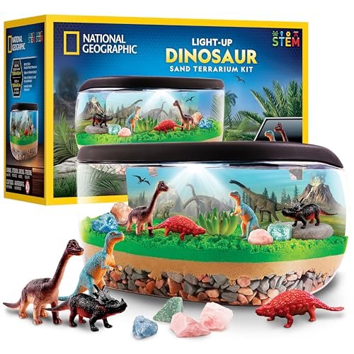 National Geographic Light-Up Dinosaur Terrarium Kit for Kids