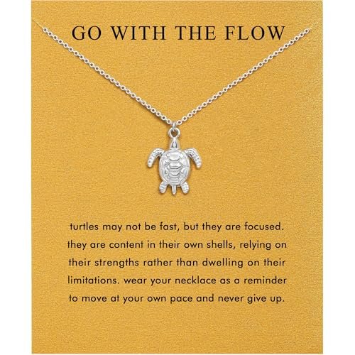 Baydurcan Sea Turtle Gifts for Women Beach Jewelry Necklace