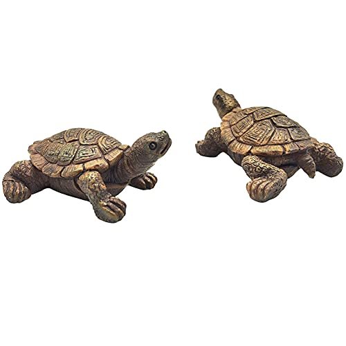 MAOMIA 2 Pcs Miniature Turtle Figurines, Fish Tank...