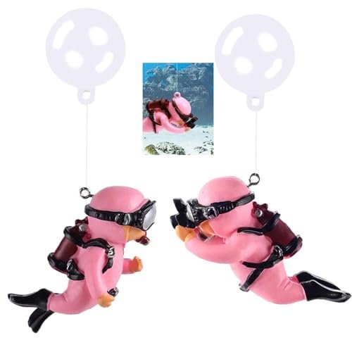 Wonfly 2-Pack Tank Decorations, Cute Little Diver, with...