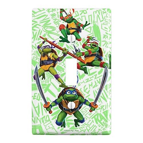 TMNT Mutant Mayhem Group Shot Plastic Wall Light Switch...