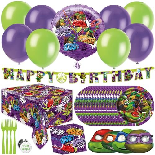 Teenage Mutant Ninja Turtle Birthday Party Supplies for 16...