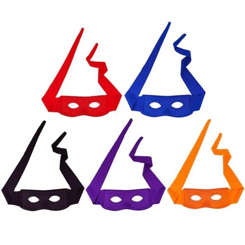 FHARLXQ 5 Pcs Ninja Mask Halloween Costume Cosplay...