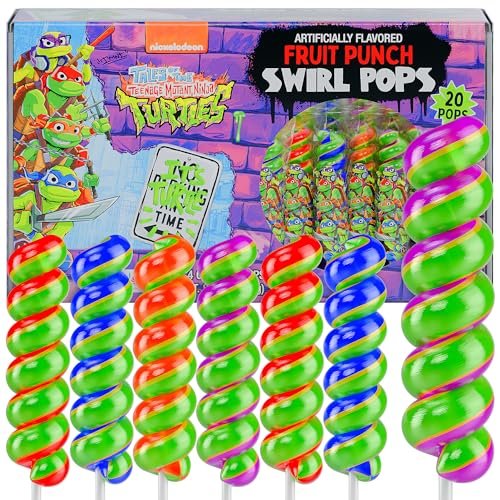 Ninja Turtles Lollipops Swirl 20pk- Ninja Turtle Candy...