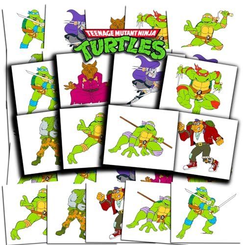 Teenage Mutant Ninja Turtles Tattoos Party Favors 70 Pack