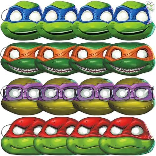 Unique Ninja Turtle Birthday Party Supplies - 16 Masks,...