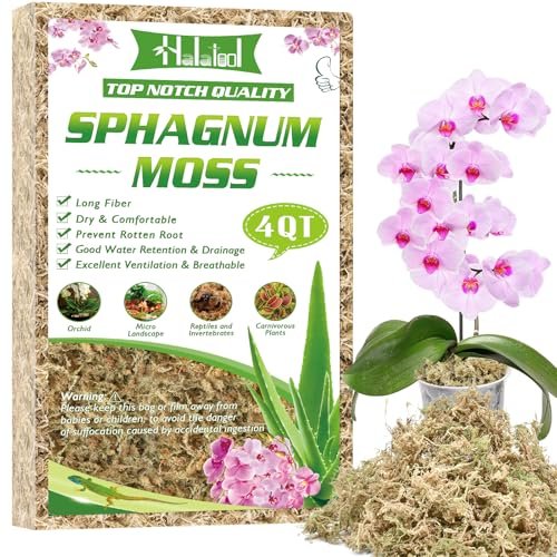 Halatool 3.6OZ Premium Sphagnum Moss for Indoor Orchid...