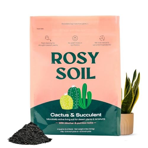Rosy Soil Cactus and Succulent Organic Potting Soil Mix 4qt