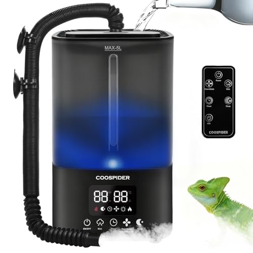 Coospider 5L Reptile Fogger Humidifier, Automatic...