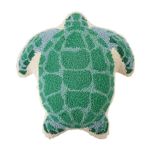 Peking Handicraft Sea Turtle Decorative Hooked Wool Throw...