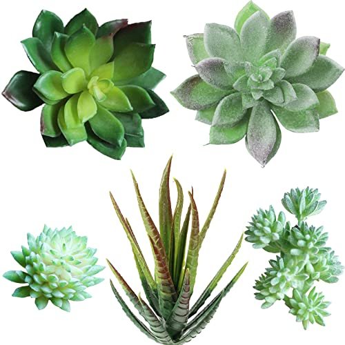 Supla 5 Pcs Assorted Artificial Succulents Plants Unpotted...