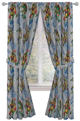 Jay Franco Window Curtains for Kids Bedroom Ninja Turtles