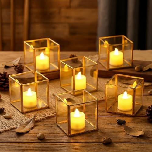Sliner 6 Set Gold Votive Candle Holders for Wedding...