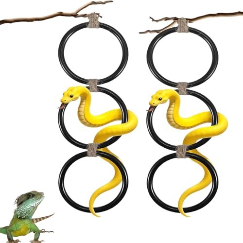 Ball Python Tank Accessory, Snake Climbing Rings for...