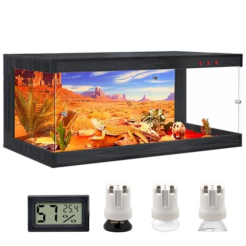 ROYXEN Reptile Enclosure,82 Gallons Reptile Tank with...