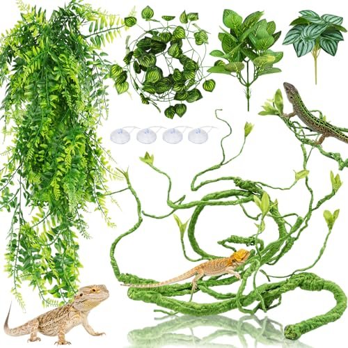QUOZUO Bearded Dragon Tank Accessories for Habitat, Hanging...