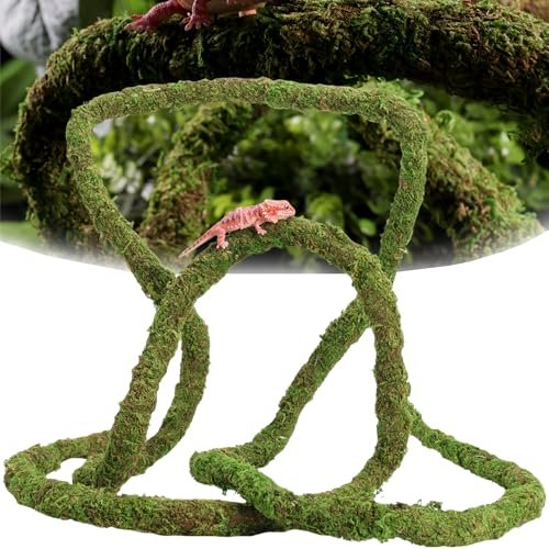 USMOLA Moss Vine for Reptiles, Bendable Climbing Terrarium...