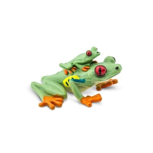 Safari Ltd. Red-Eyed Tree Frog with Baby Lifelike Figure
