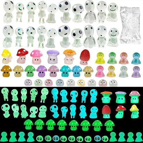 Glow in The Dark Tree Spirits, Mini Fairy Garden Figurines