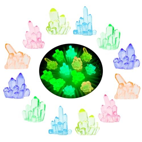 MIUPOO Glow Crystal,Betta Stones,Glow in The Dark...