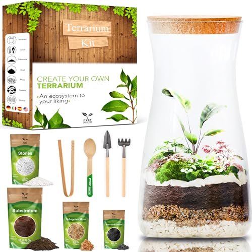 PYEF CRAFTS DIY Terrarium Kit for Adults Closed Glass Jar